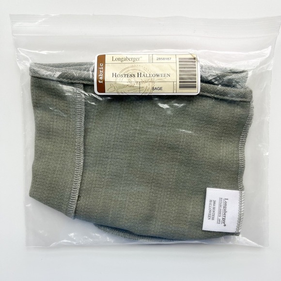 NIP Longaberger 2004 Hostess Halloween Basket Sage Fabric Liner - Picture 1 of 9